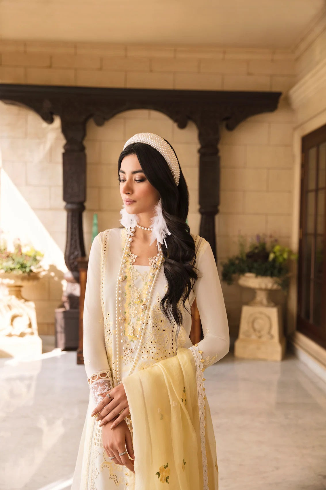 Sable Vogue Embroidered Lawn Suits Unstitched 3 Piece SL-07-23-V1 BELA - Luxury Collection