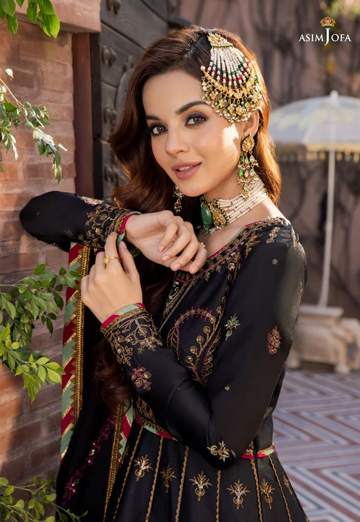 Mehr o Mah by Asim Jofa Festive Embroidered 3pc Unstitched Suit AJM-07