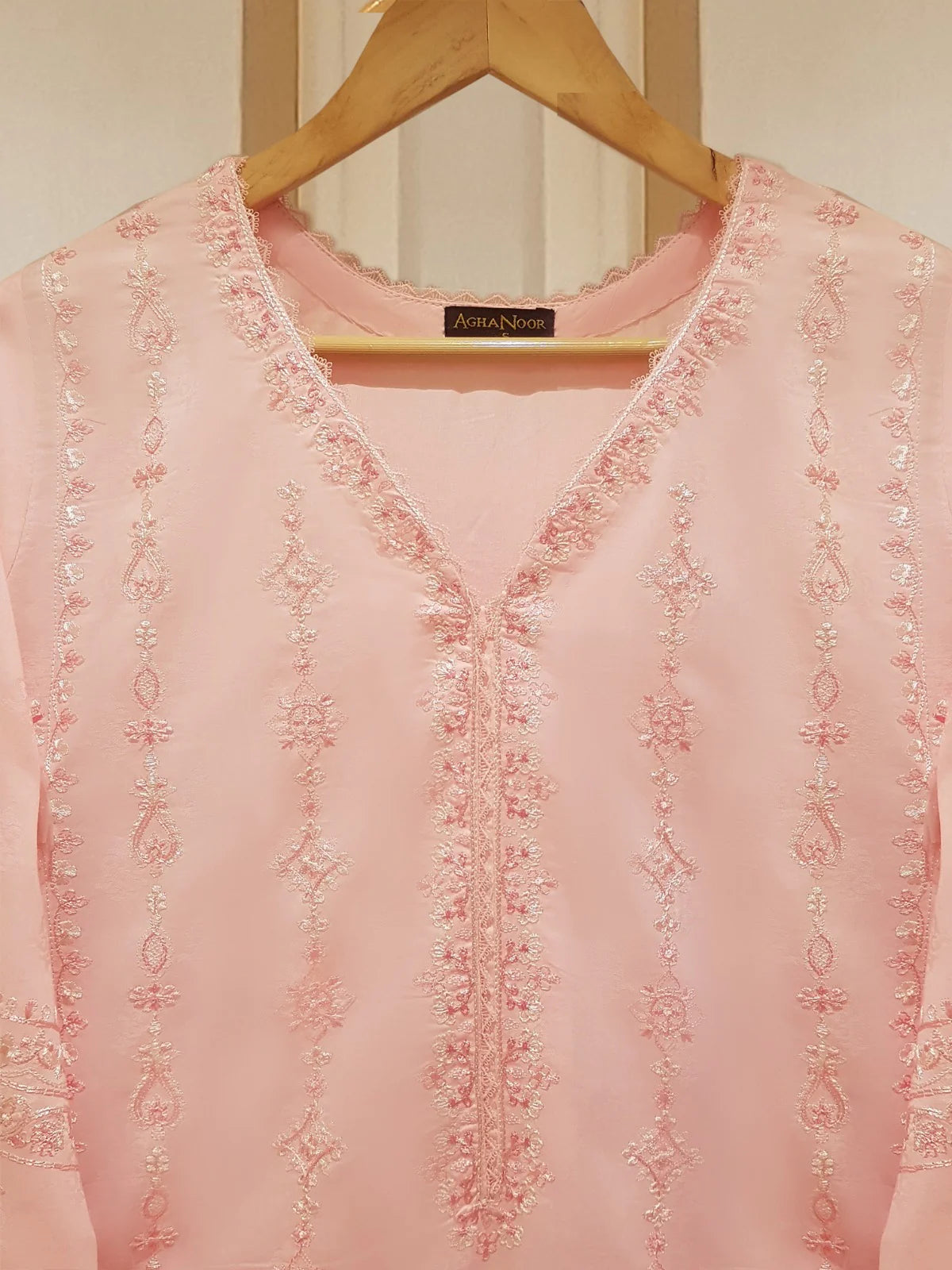 Pure Embroidered Jacquard Lawn 2pc Stitched Shirt and Pant HD508601