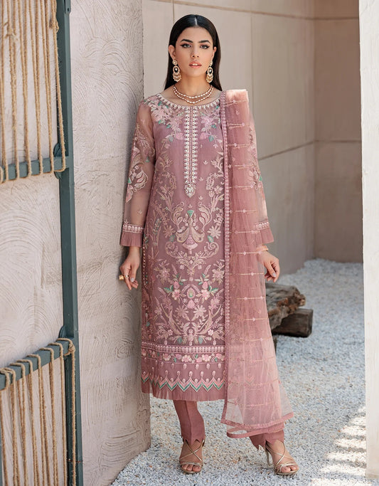 Nafasat By Emaan Adeel Embroidered Organza Suits Unstitched 3 Piece NF-08
