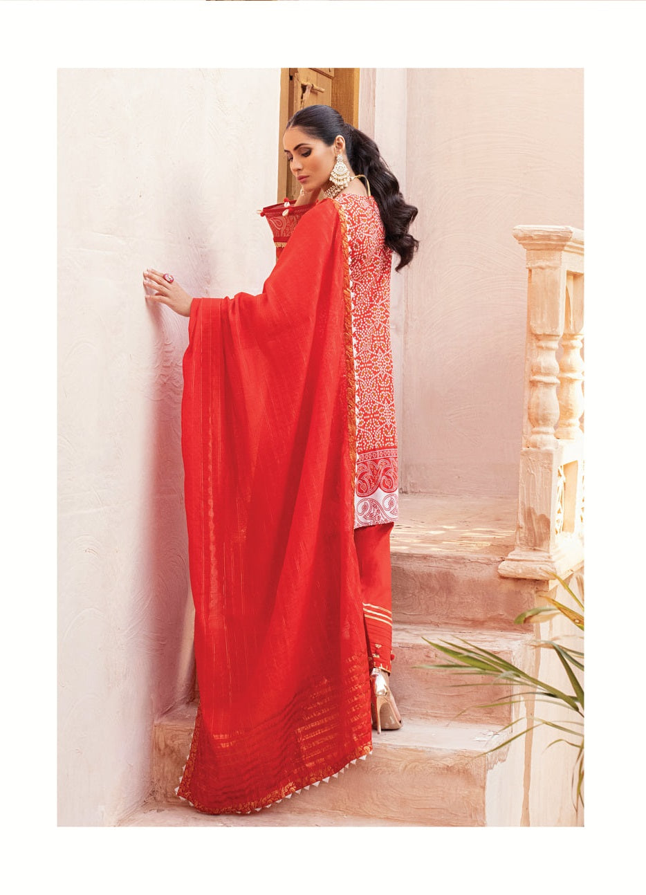 Alzohaib Premium Lawn Unstitched 3 Piece Suit - FHPCL-2-21-08 - Festive Hues
