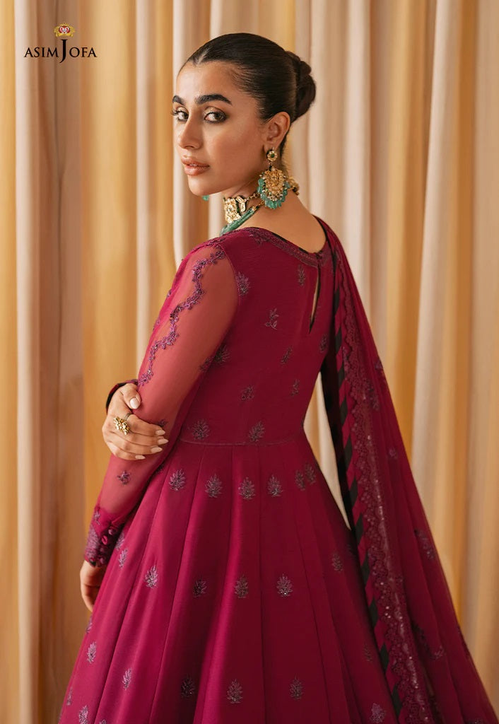 Mehr o Mah by Asim Jofa Festive Embroidered 3pc Unstitched Suit AJM-08