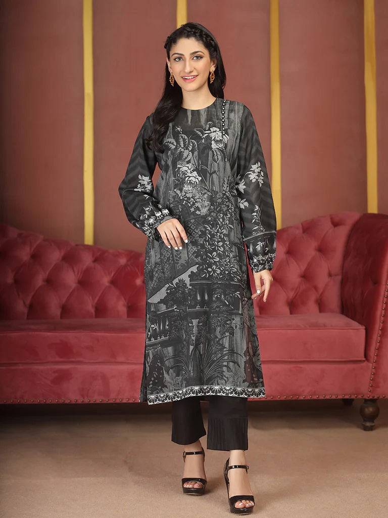 Salitex Digital Printed Lawn Kurti 1 Piece Unstitched - UK-94