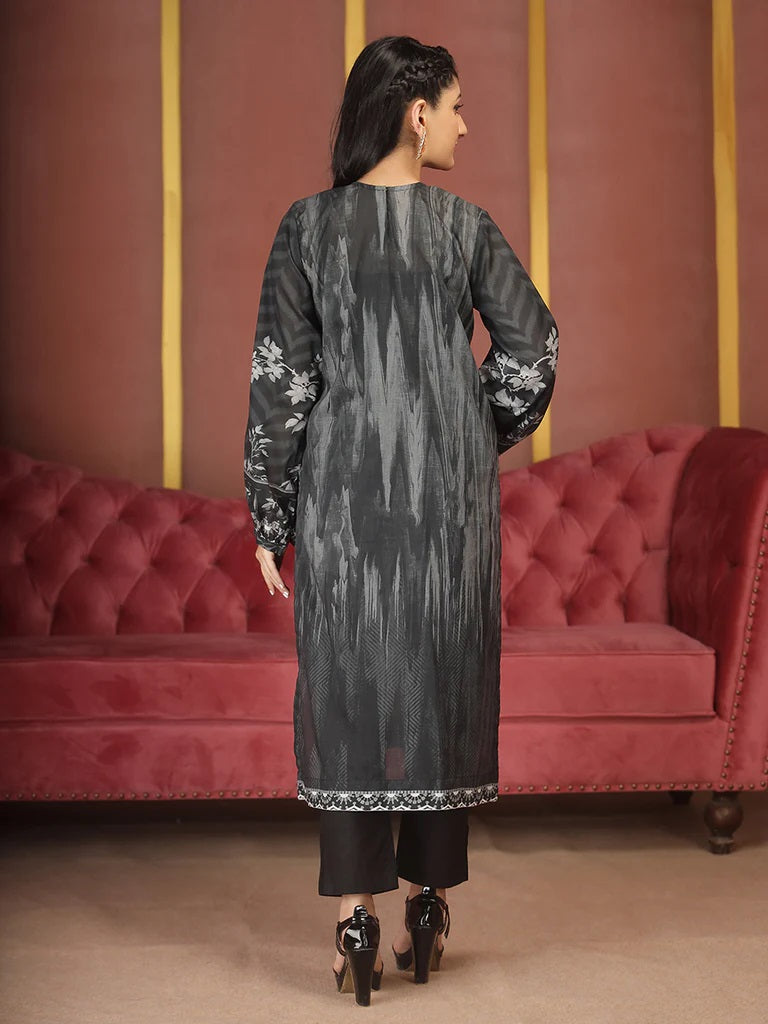 Salitex Digital Printed Lawn Kurti 1 Piece Unstitched - UK-94