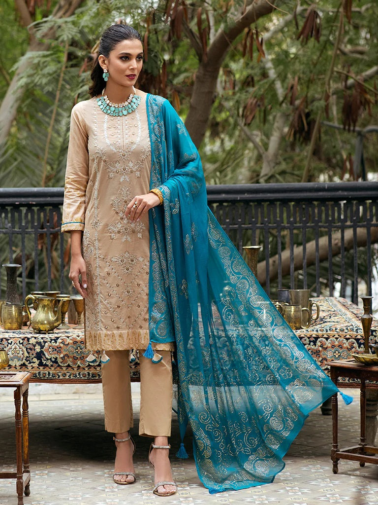 Oznur Mukesh By Salitex Embroidered Lawn Suits Unstitched 3 Piece WK-00973UT