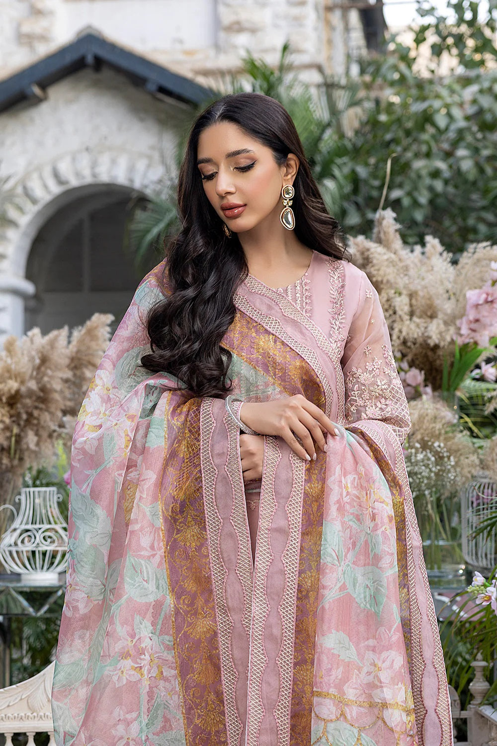 Azure Embroidered Chiffon Suits Unstitched 3 Piece AS-97 Lotus Plush
