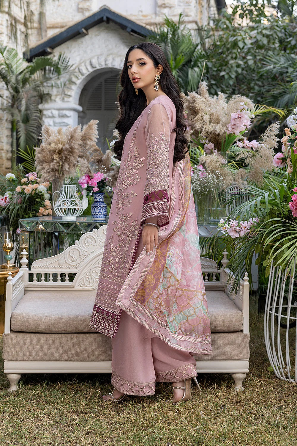 Azure Embroidered Chiffon Suits Unstitched 3 Piece AS-97 Lotus Plush