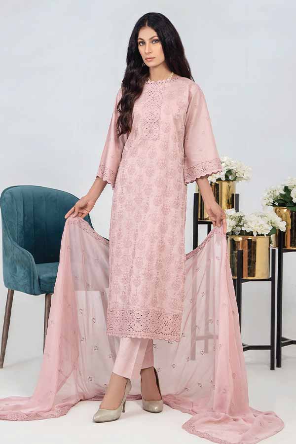 Breeze by Aalaya Embroidered Chikankari Lawn 3 piece Unstitched Dress - D09