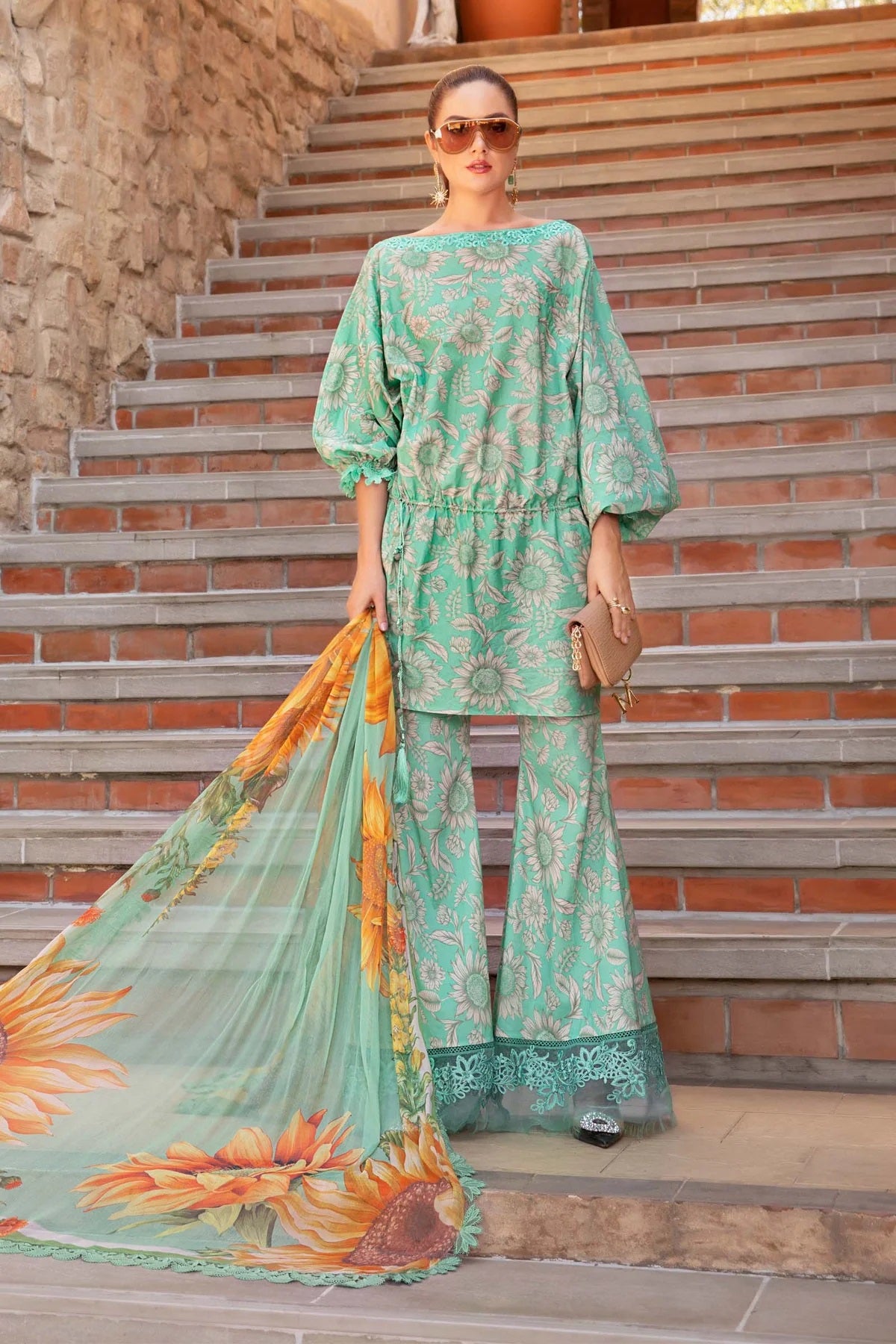 M.Prints By Maria B Embroidered Lawn Suits Unstitched 3 Piece MPT-1709-A