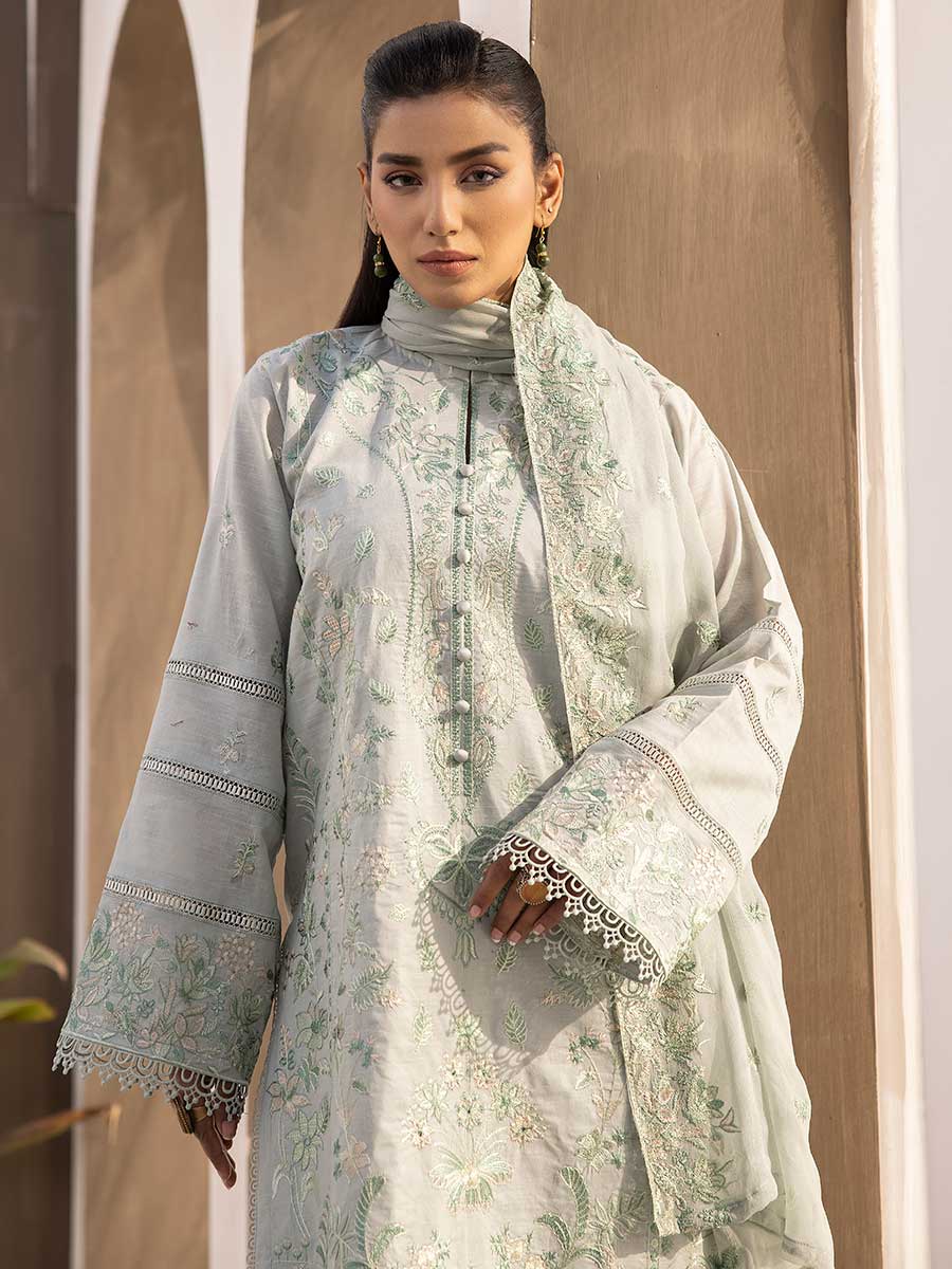 Majestic Embroidered Lawn Dress Unstitched 3pc D-09