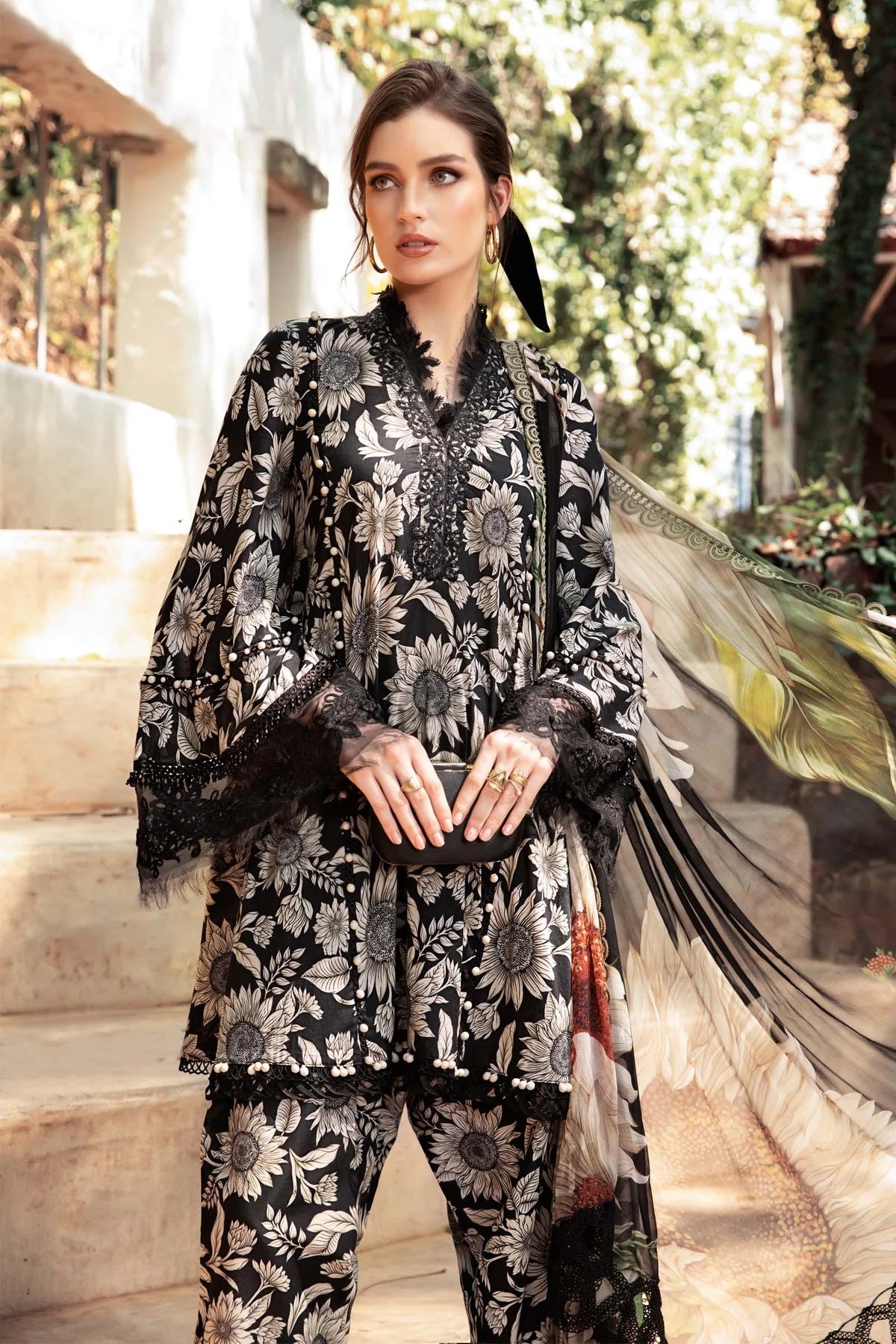 M.Prints By Maria B Embroidered Lawn Suits Unstitched 3 Piece MPT-1709-B