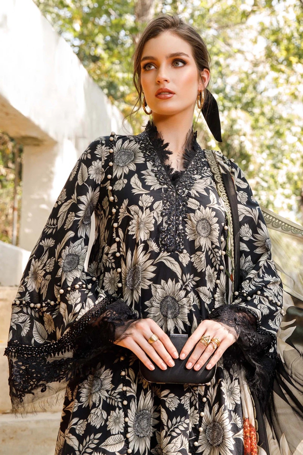 M.Prints By Maria B Embroidered Lawn Suits Unstitched 3 Piece MPT-1709-B