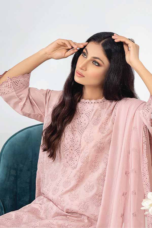 Breeze by Aalaya Embroidered Chikankari Lawn 3 piece Unstitched Dress - D09