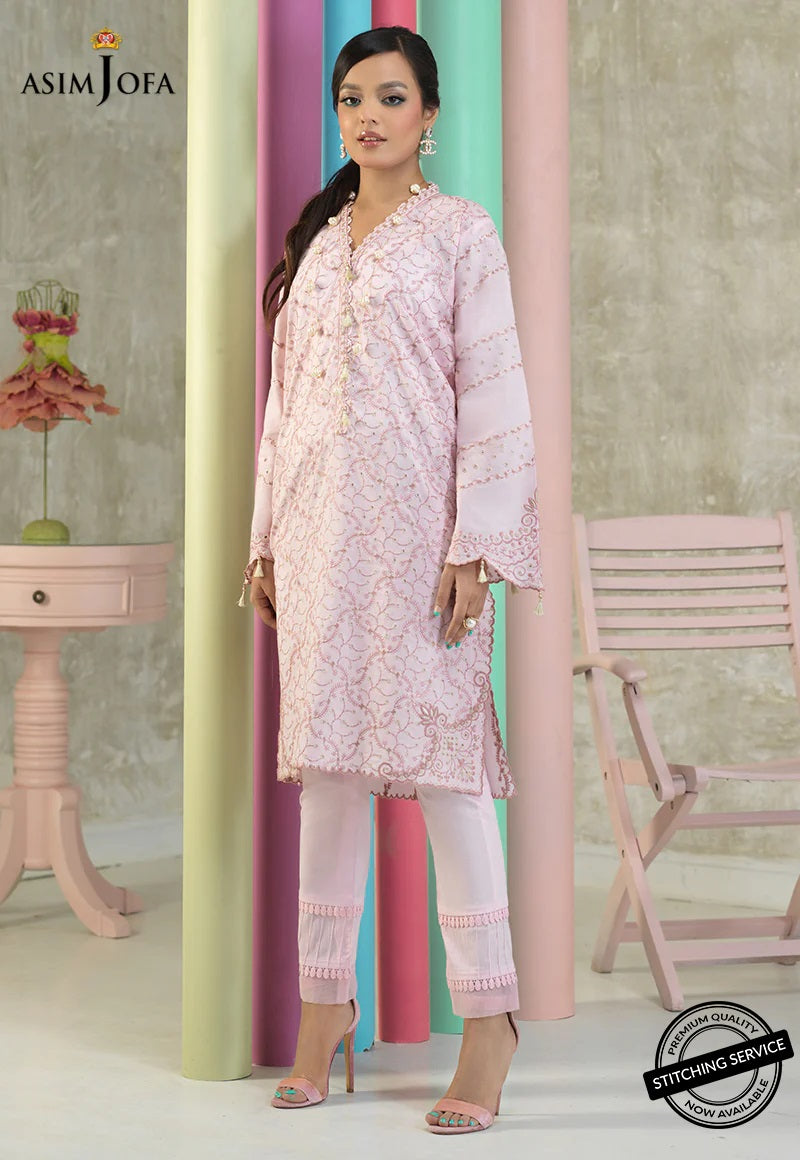 AJ Essentials by Asim Jofa Embroidered Cotton Suits Unstitched 2 Piece AJES-17