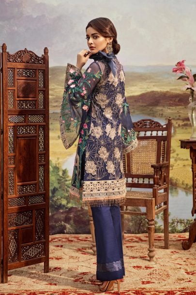 Imrozia Premium Embroidered Chiffon 3 Piece Suit - 08 The Midnight Dusk