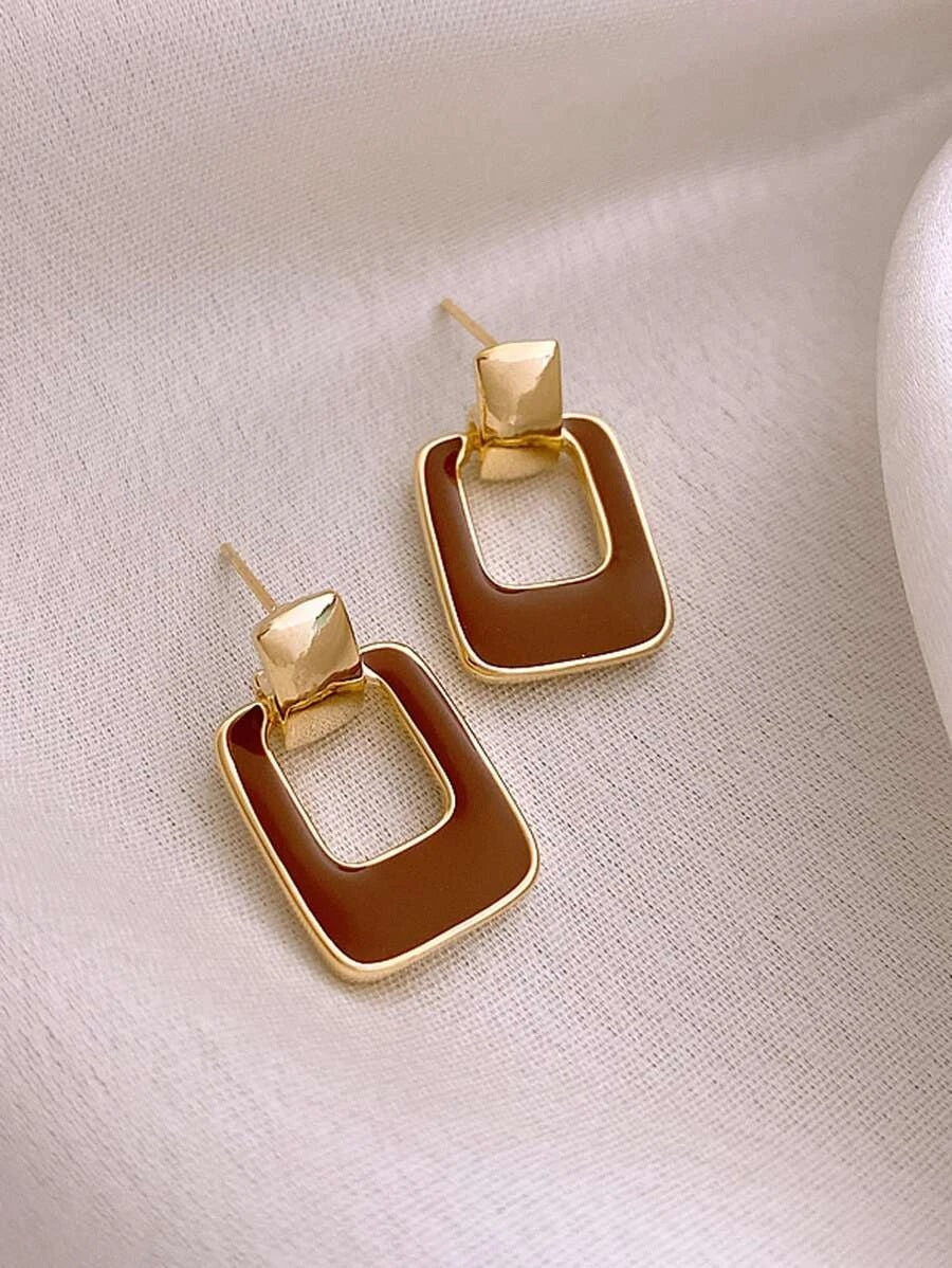 Geometric Drop Earrings - HDJ 048