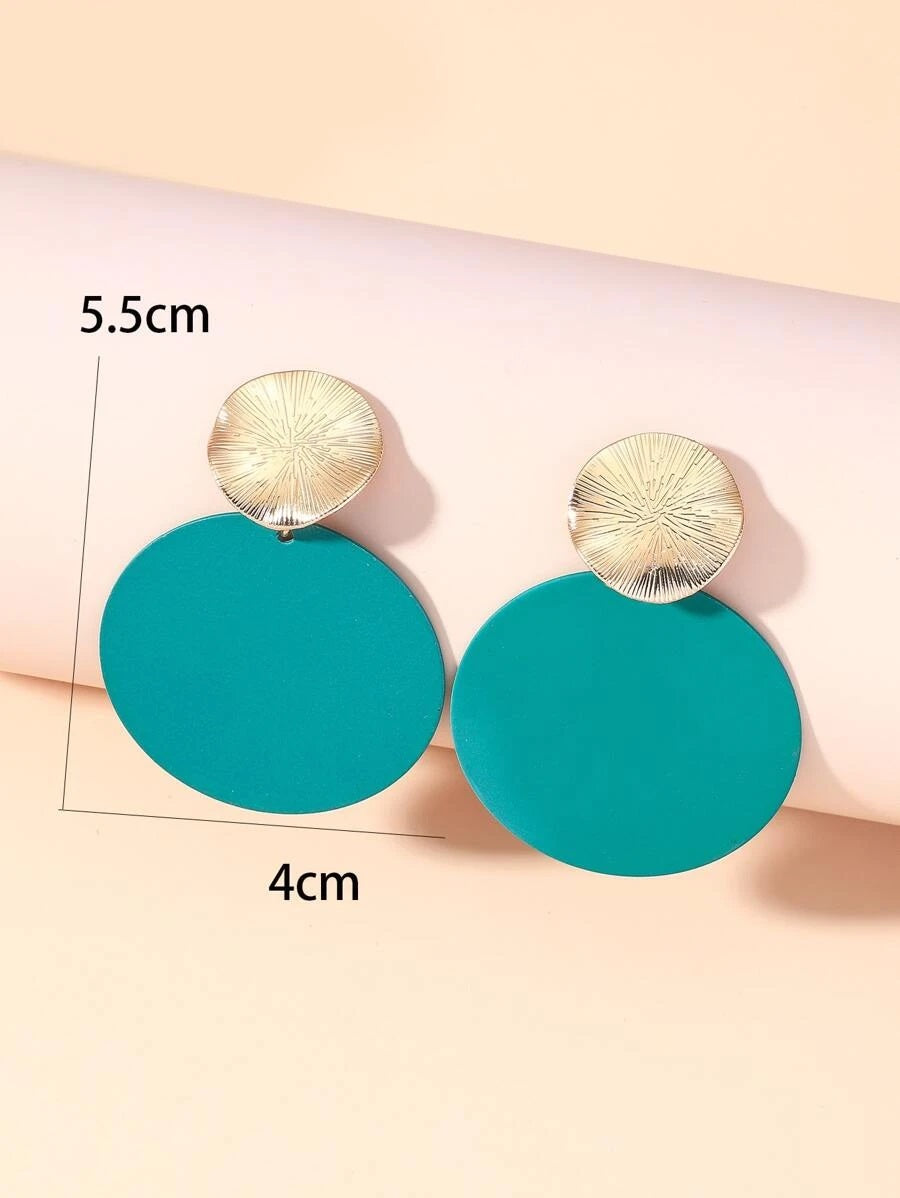 Round Stylish Drop Earrings - HDJ 071