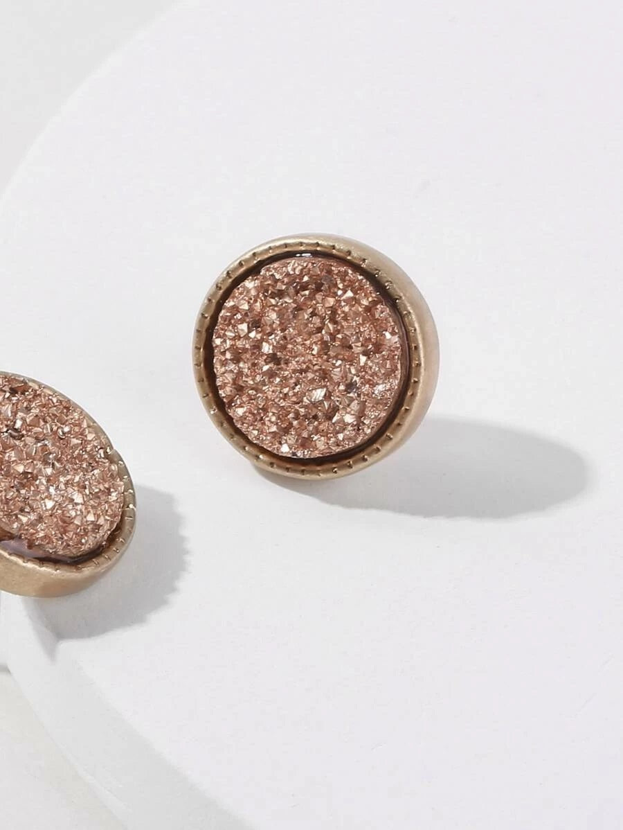 Round Stud Earrings - HDJ 076