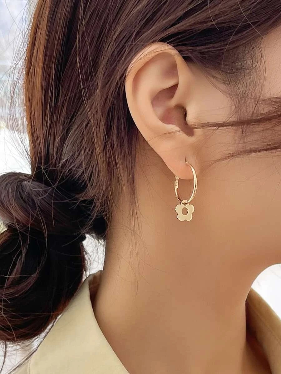 Bali - Flower Drop Earrings - HDJ 080