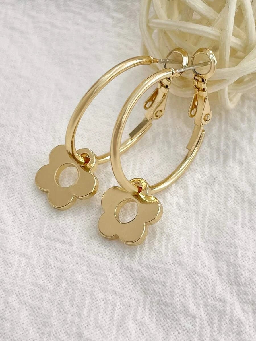 Bali - Flower Drop Earrings - HDJ 080