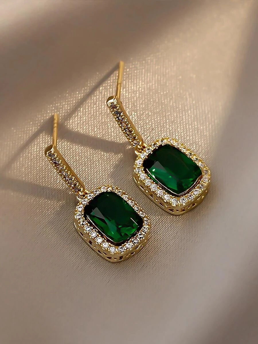 Rhinestone Stylish Drop Earrings - HDJ 091