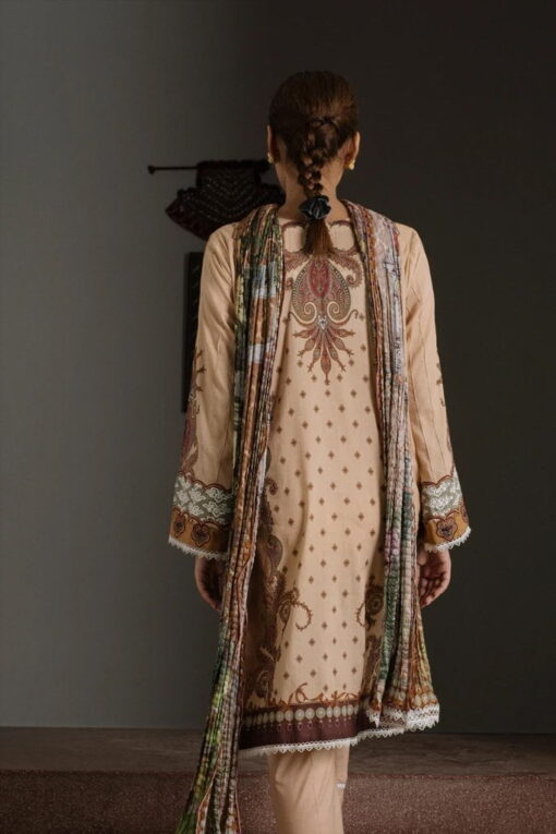 QLine Embroidered Lawn Unstitched 3 Piece Suit - QLS 05 by Qalamkar
