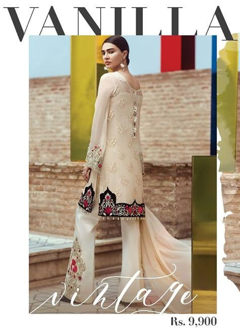 Serene Premium Embroidered Chiffon Unstitched 3 Piece Suit – 07