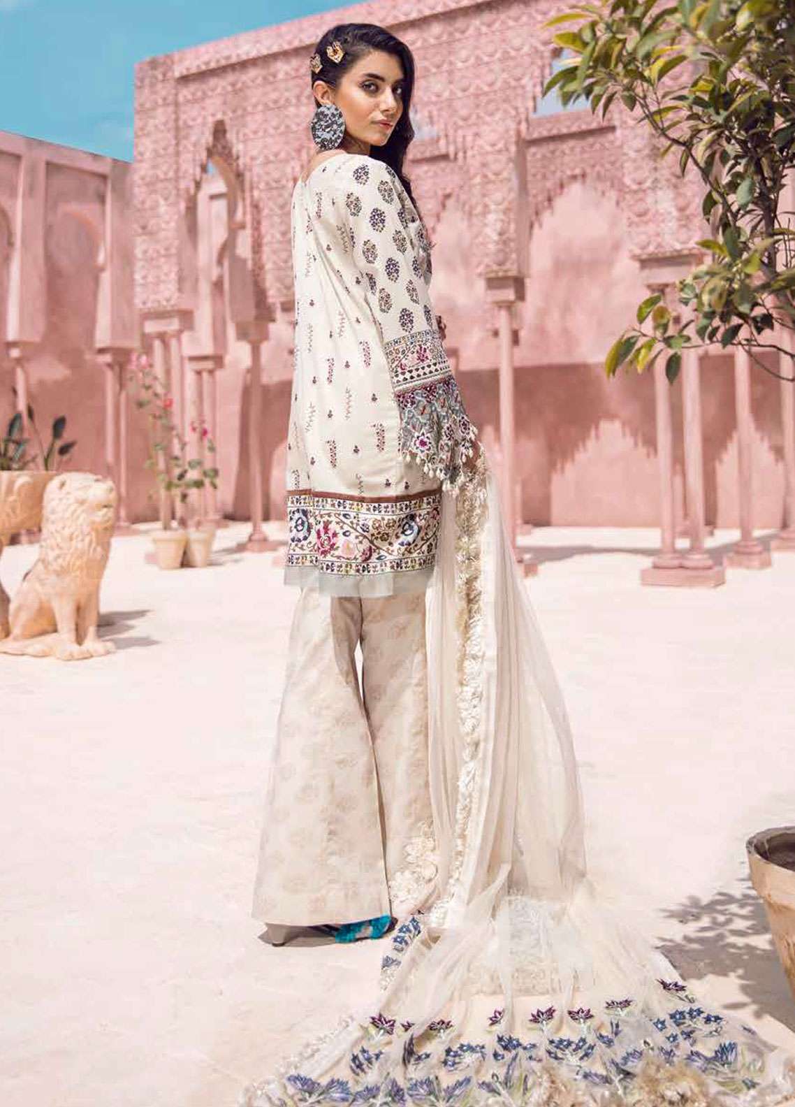 Tena Durrani Embroidered Lawn Unstitched 3 Piece Suit - 11 Aria