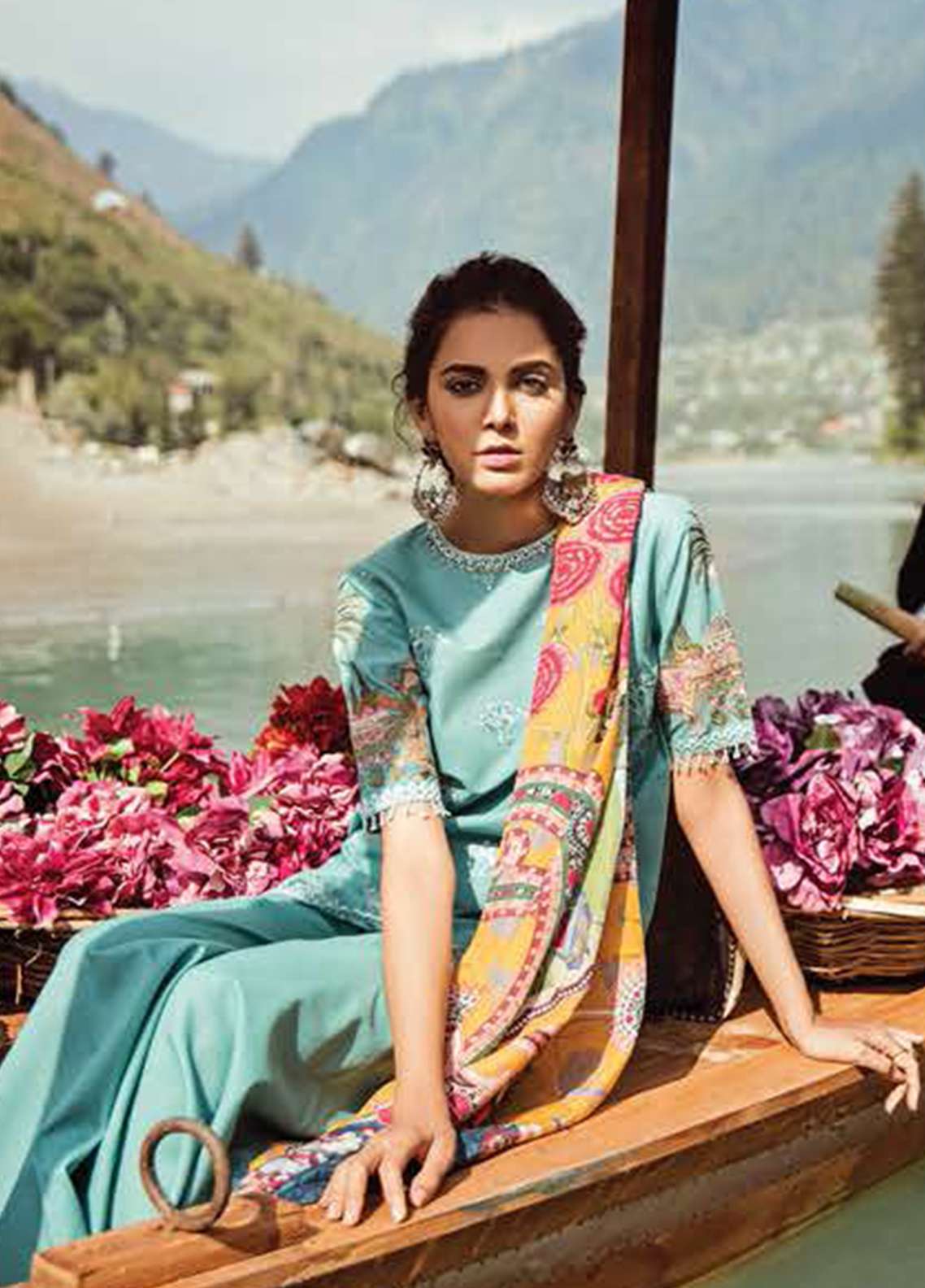 Mushk by Zara Shahjahan Luxury Embroidered Lawn Unstitched 3 Piece Suit - D5 Nazneen