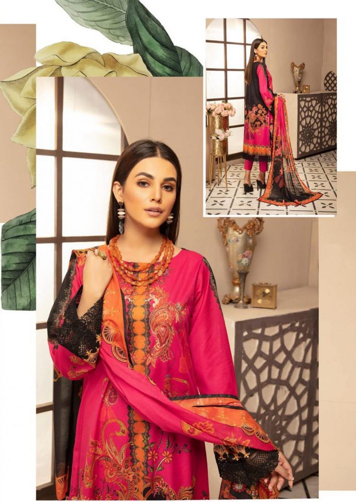 Zahra by Riaz Arts Printed Lawn 3 Piece Unstitched Dress - 07