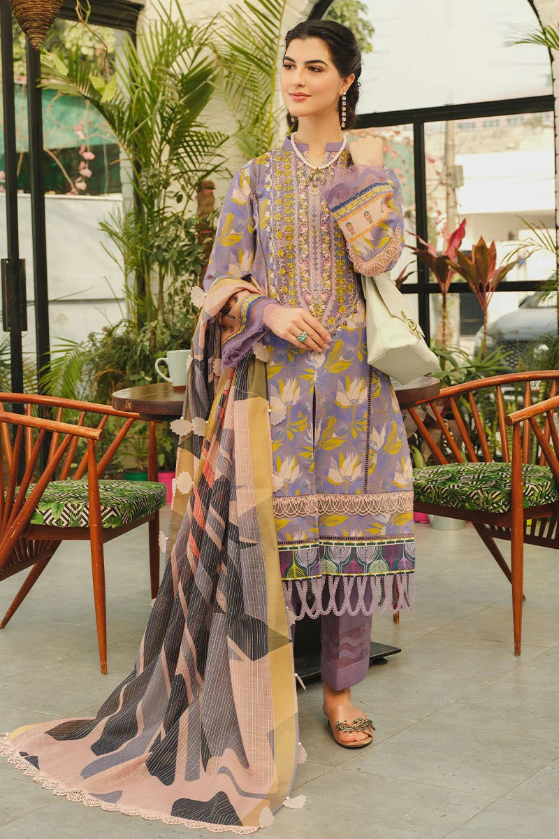 Lifestyle By Rang Rasiya Embroidered Lawn Suits Unstitched 3 Piece RRLSD-6 Charlette