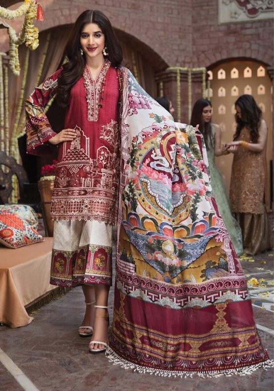 Anaya Embroidered Festive Lawn Unstitched 3 Piece Suit - 08 ANYA