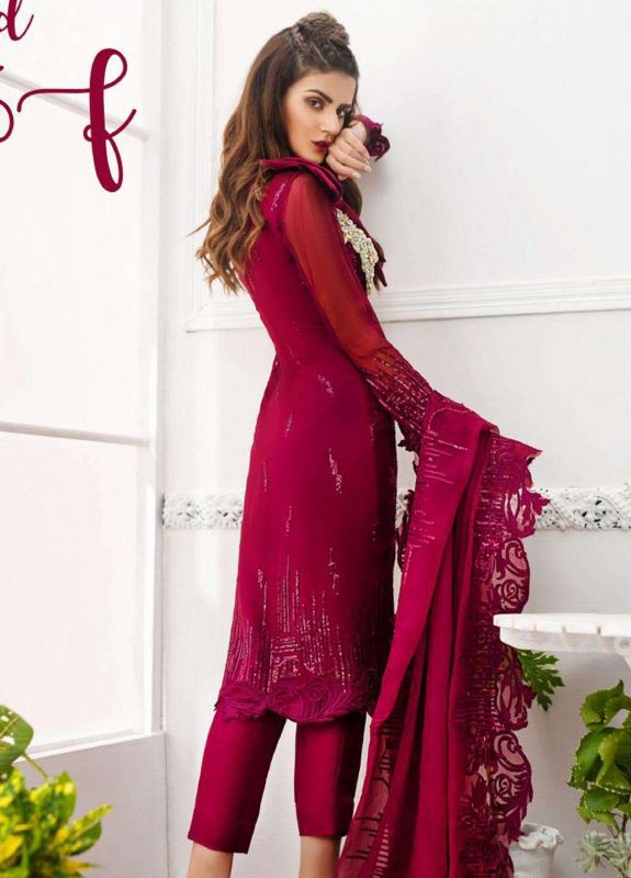 Asifa and Nabeel Embroidered Festive Chiffon Unstitched 3 Piece Suit - 06