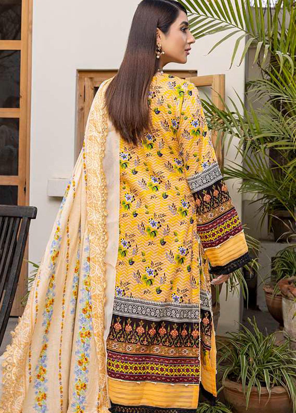 Monsoon Bahar By Al Zohaib Printed Lawn Suits Unstitched 3 Piece - 1A - Summer Collection