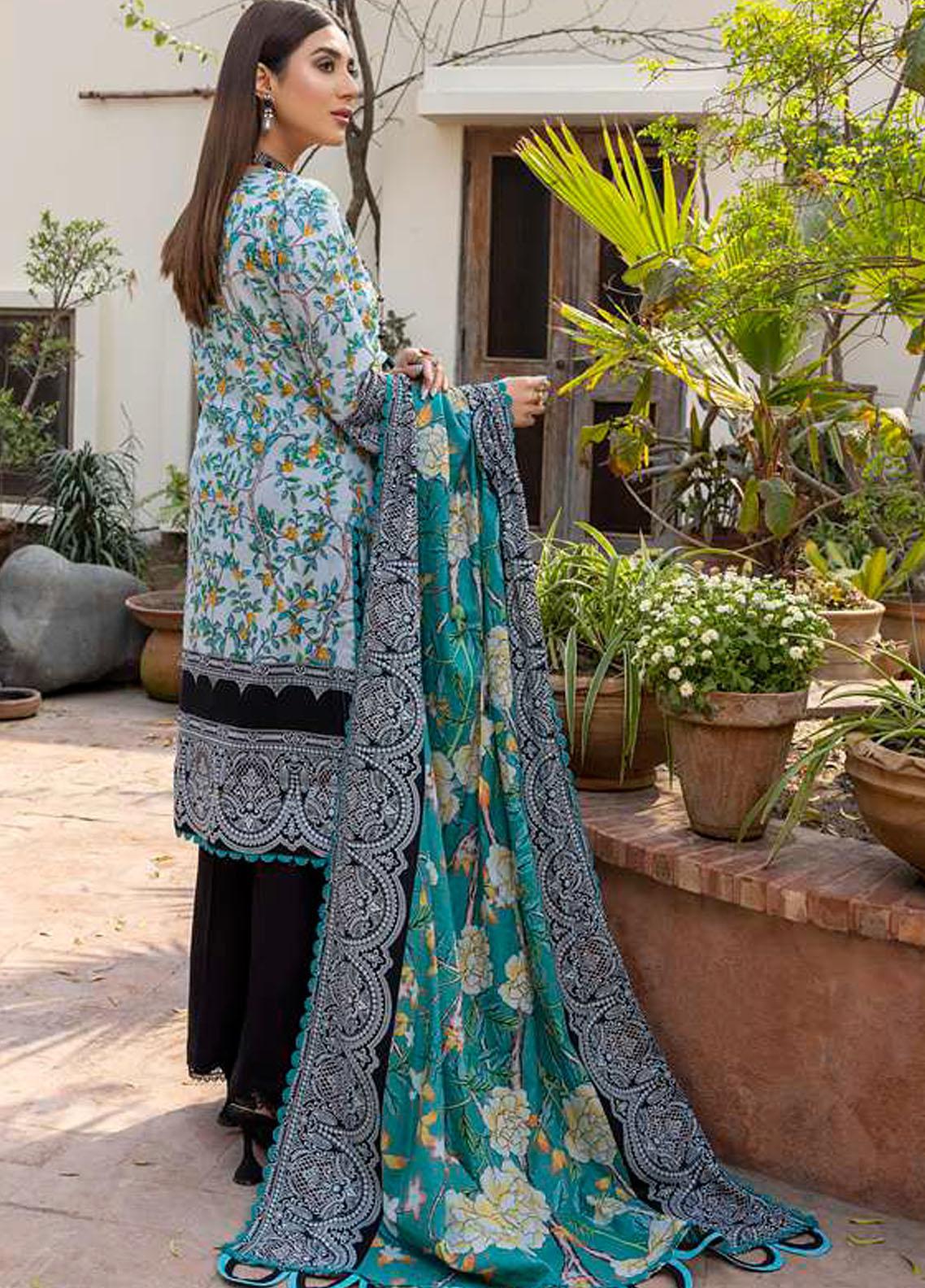 Monsoon Bahar By Al Zohaib Printed Lawn Suits Unstitched 3 Piece - 3C - Summer Collection