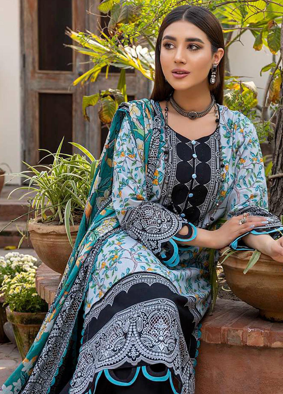 Monsoon Bahar By Al Zohaib Printed Lawn Suits Unstitched 3 Piece - 3C - Summer Collection