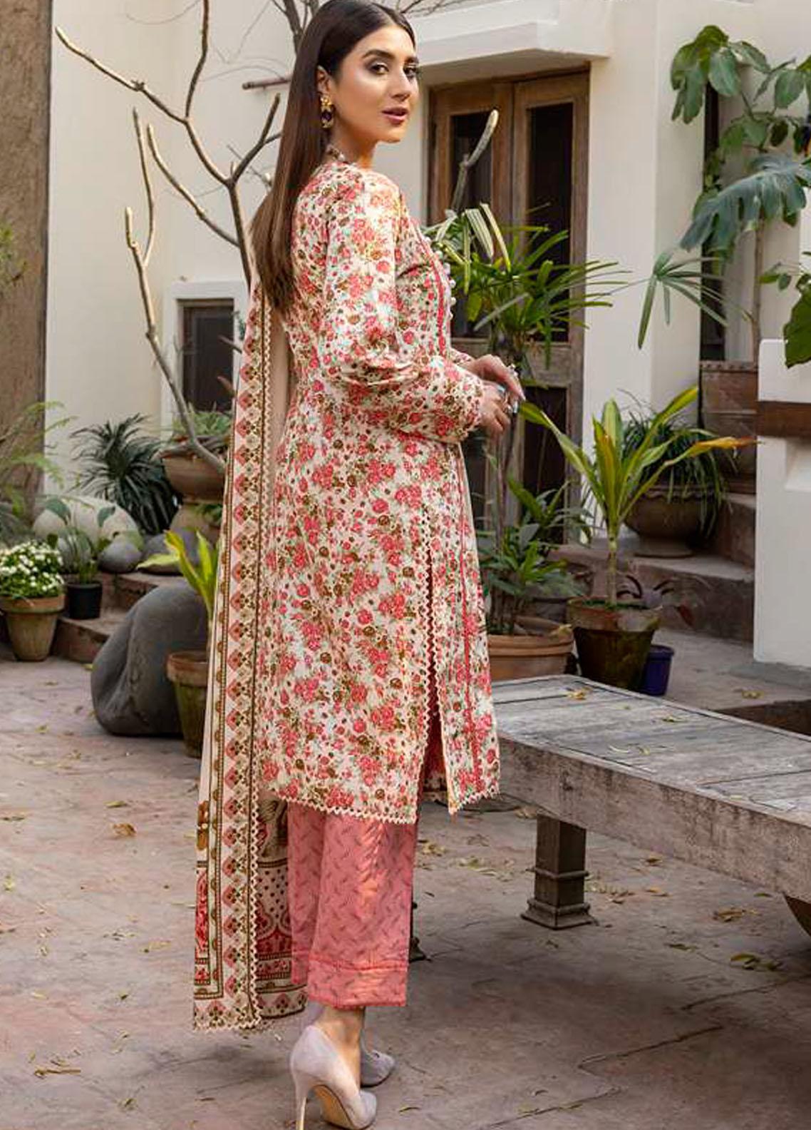 Monsoon Bahar By Al Zohaib Printed Lawn Suits Unstitched 3 Piece - 5C - Summer Collection