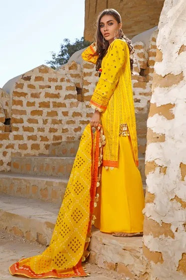 Gul Ahmed Digital Printed Chunri Lawn Unstitched 3 Piece Suit - CL 1273 B