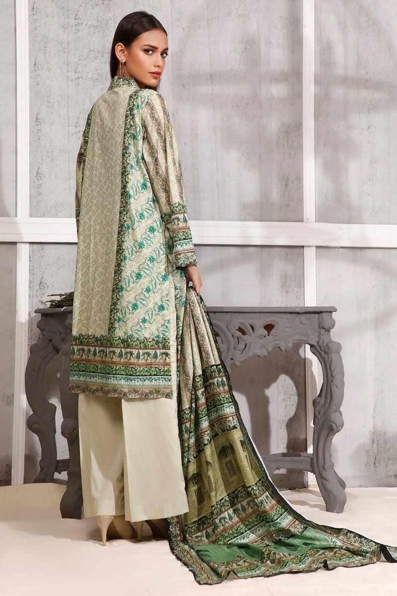 Gul Ahmed Digital Printed Mid Summer Lawn Unstitched 3piece Dress - CLP 66