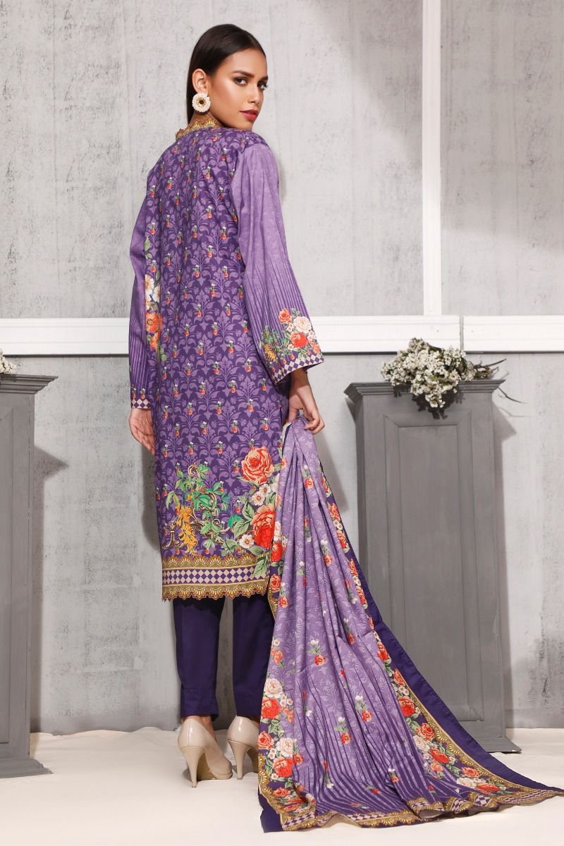 Gul Ahmed Digital Printed Mid Summer Lawn Unstitched 3piece Dress - CLP 70