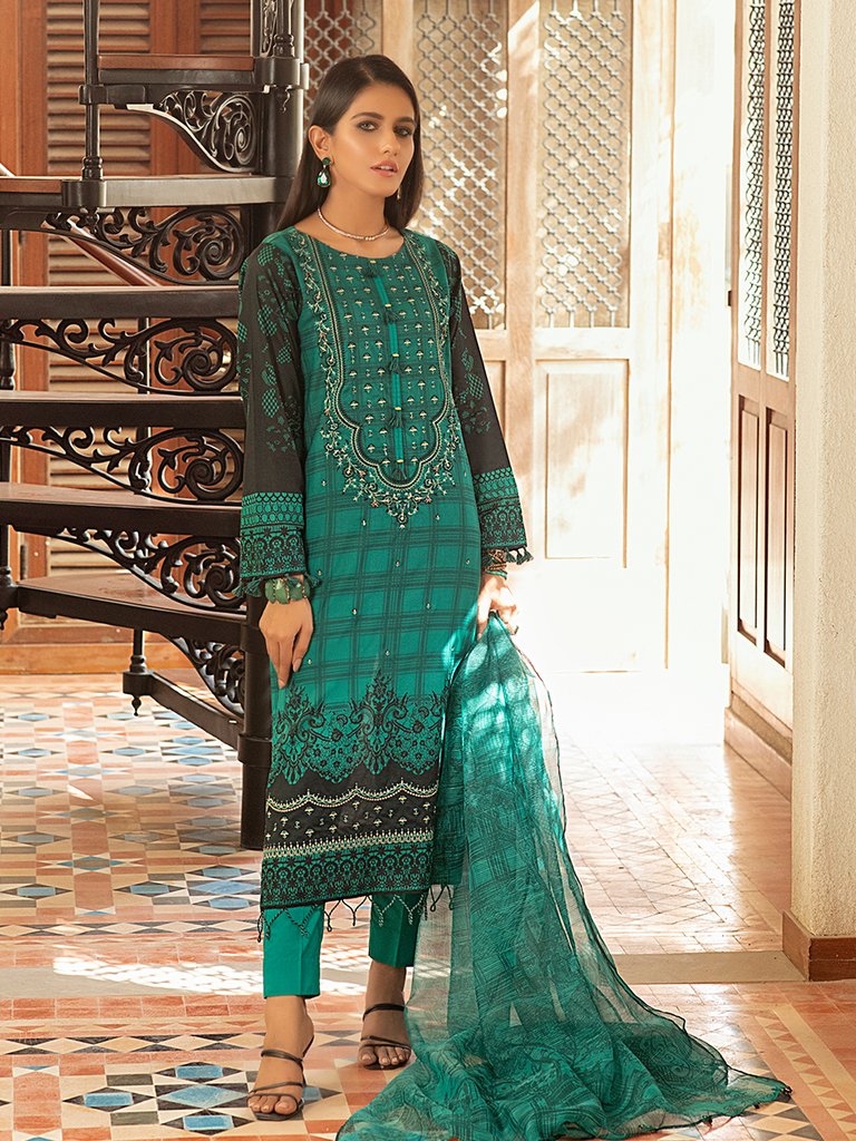 Salitex Estela Embroidered Lawn Unstitched 3 Piece Suit - WK 679 B