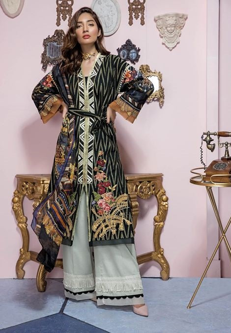 Firdous Embroidered Eid Lawn Unstitched 3 Piece Suit - EE 19278