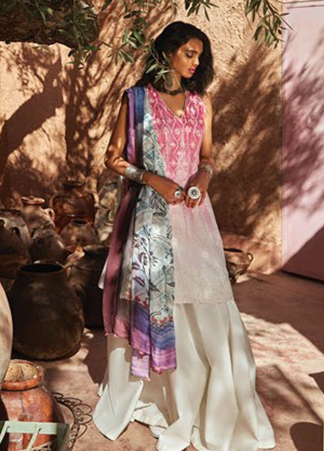 Zara Shahjahan Luxury Embroidered Lawn Unstitched 3 Piece Suit - GUL A