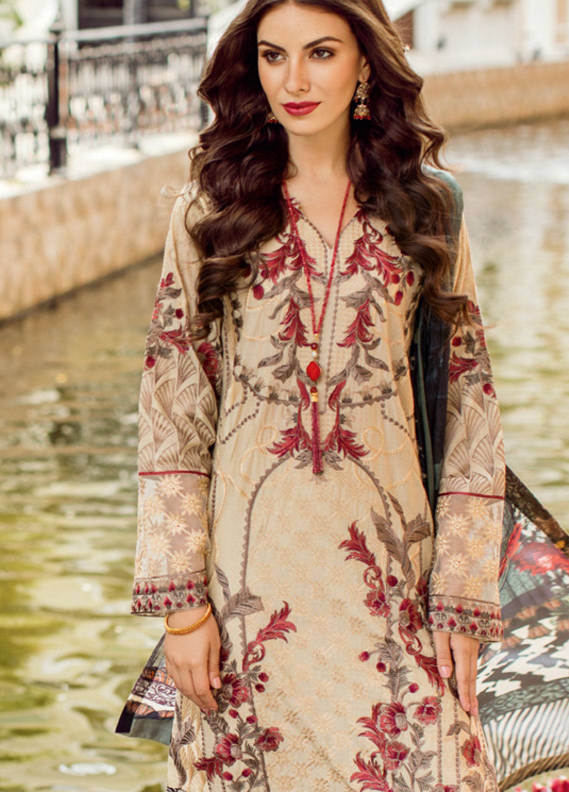 Iznik Premium Embroidered Lawn Unstitched 3 Piece Suit - 03 Summer Day