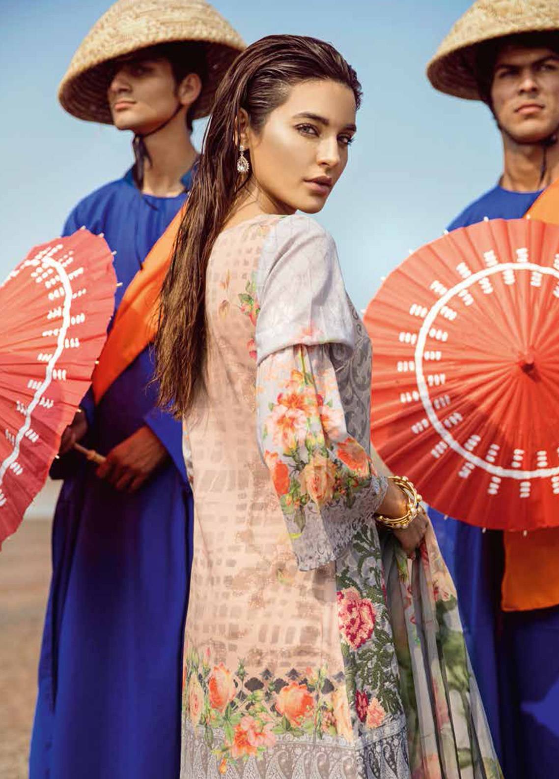 Iznik Premium Embroidered Lawn Unstitched 3 Piece Suit - D9 Tourmaline