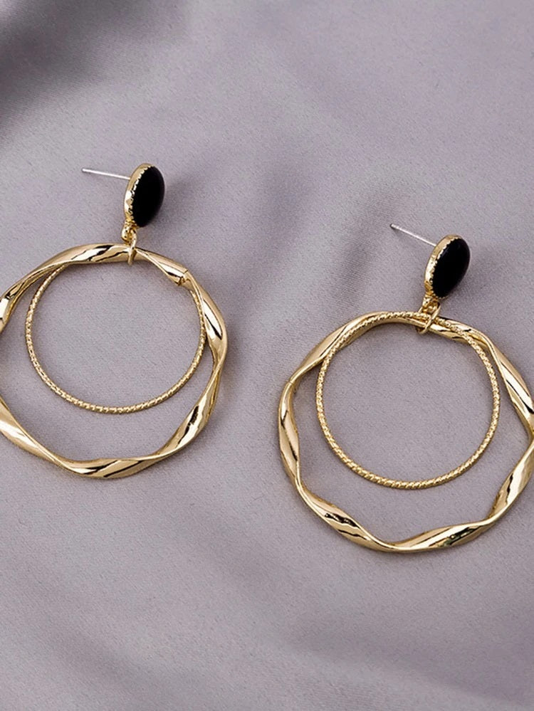 Twist Style Hoop Earrings - HDJ 020