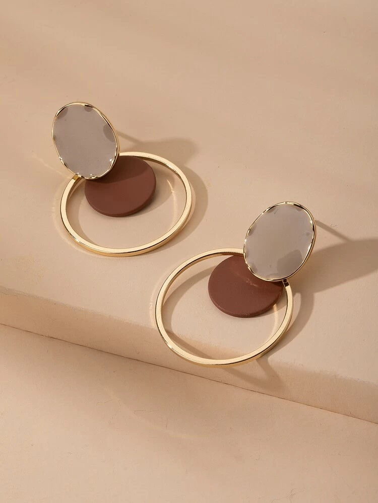 Contras Color Drop Earrings - HDJ 025