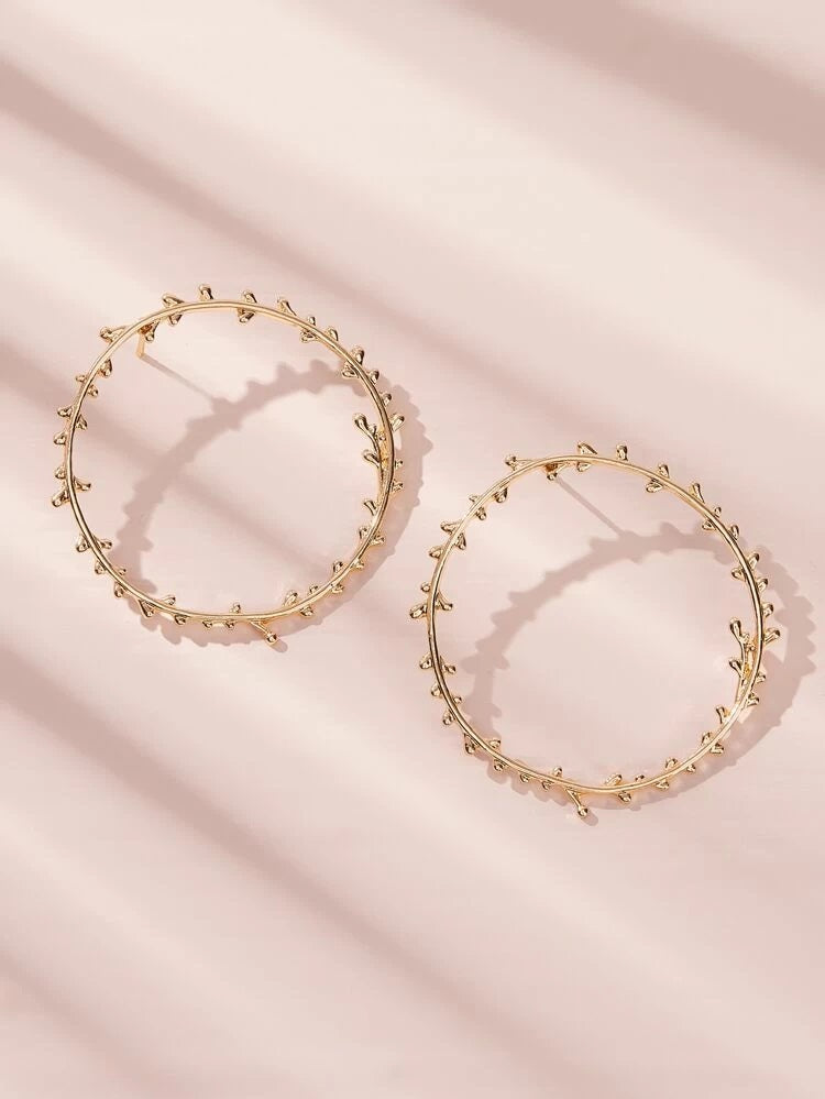 Branch Shaped Hoop Earrings - HDJ 027