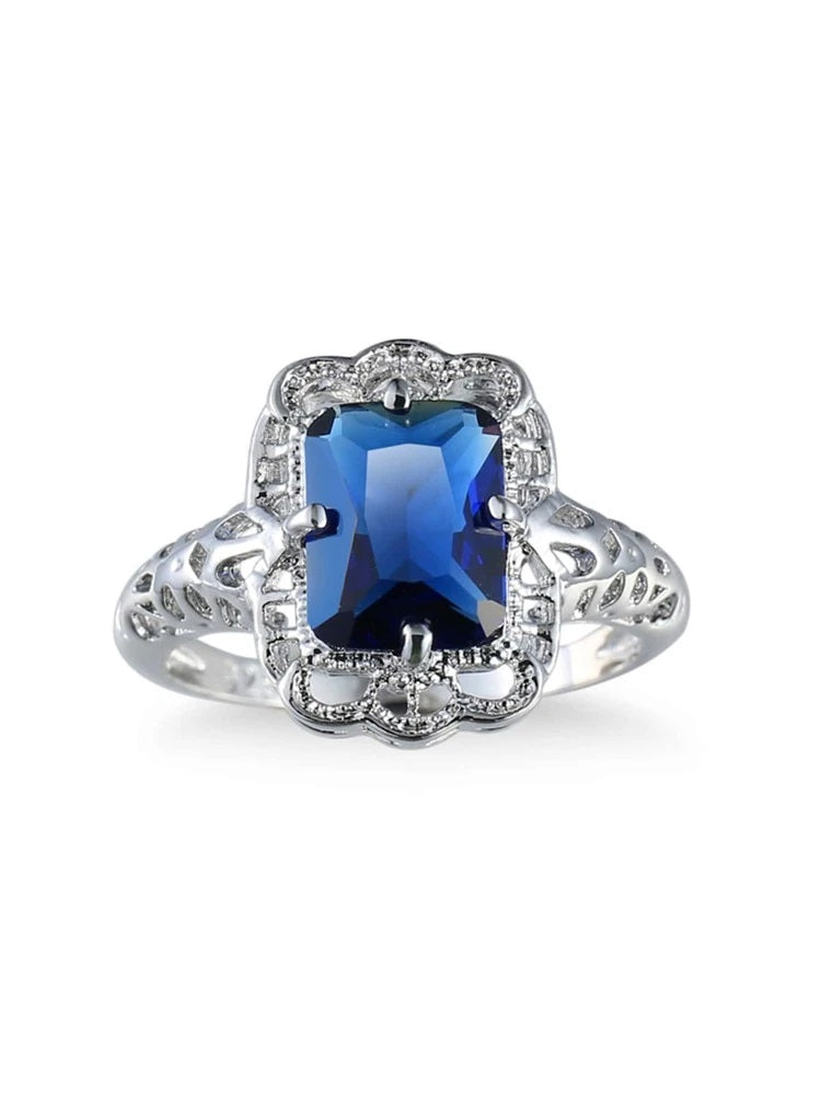 Geometric Zircon Decor Ring - HDJ 031