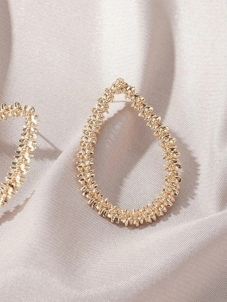 Metallic Water Drop Stylish Earrings - HDJ 007